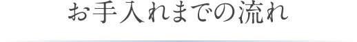 お手入れまでの流れ